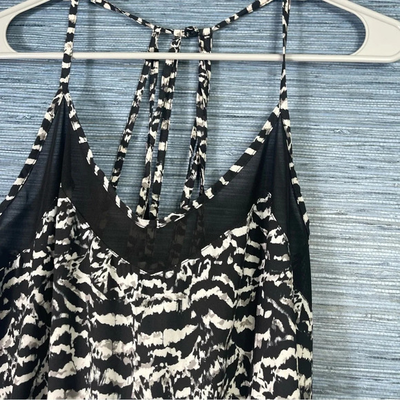 Fabletics Strappy Black White Print Jumpsuit - Picture 6 of 13